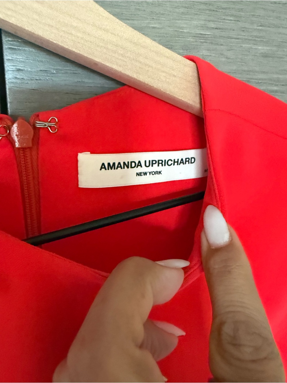 Amanda Uprichard Red One-Shoulder Gown with Thigh Slit - Picture 4 of 4